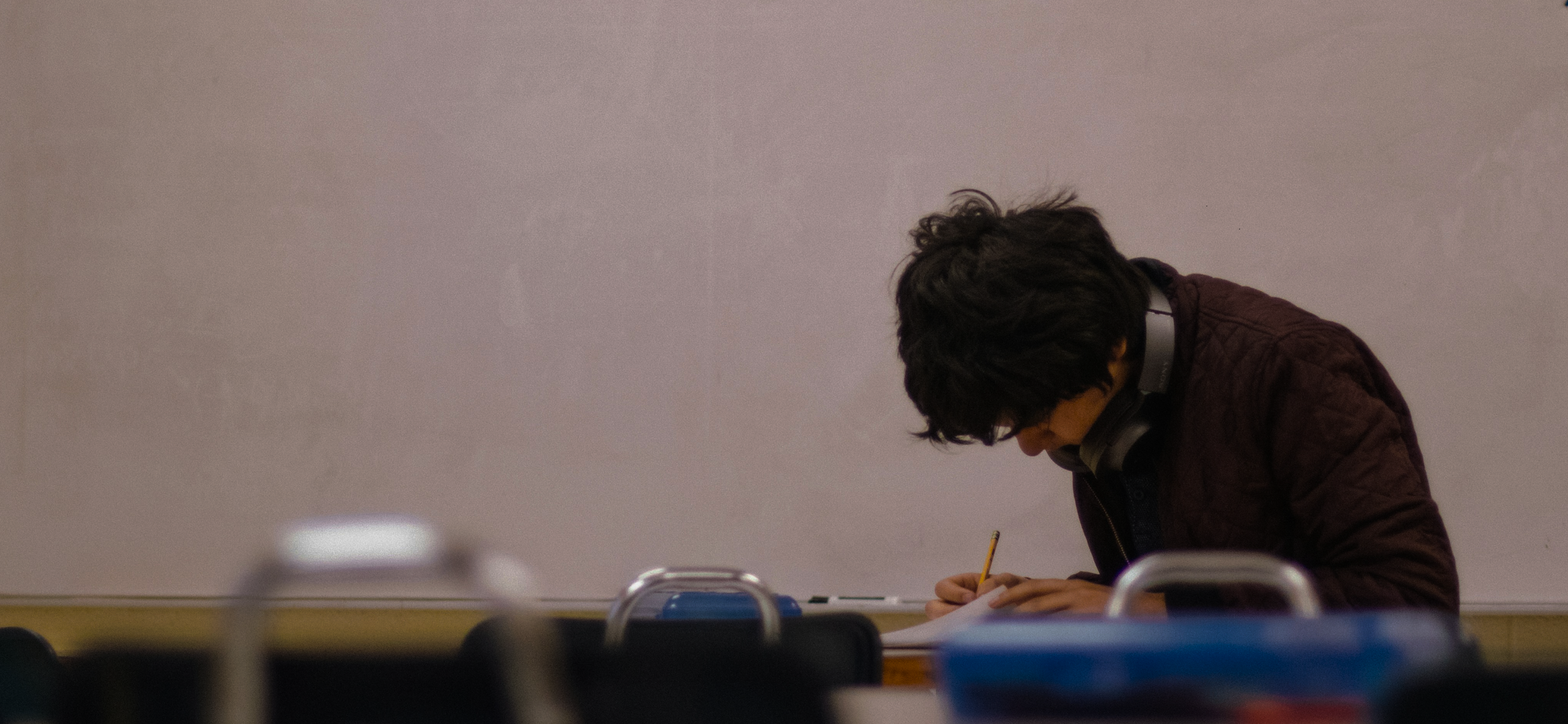 Student studying